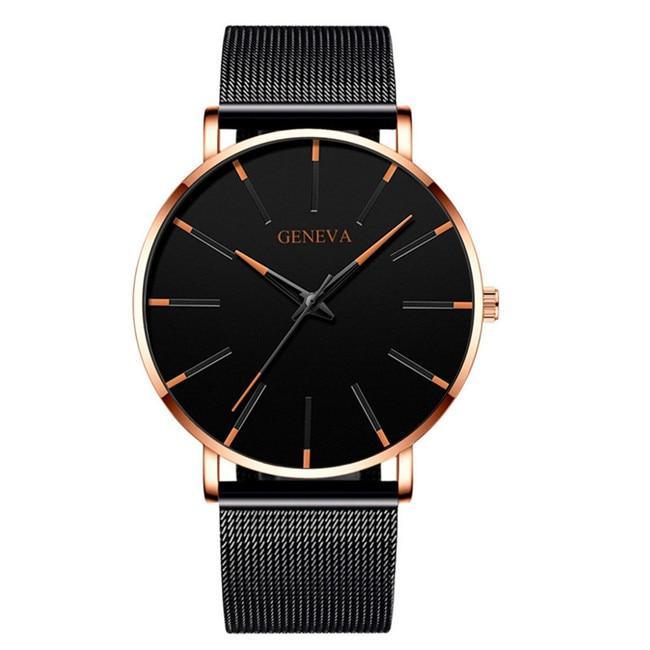 2020 Minimalist Men's Fashion Ultra Thin Watch Simple Men Business Stainless Steel Mesh Belt Quartz Watch Relogio Masculino