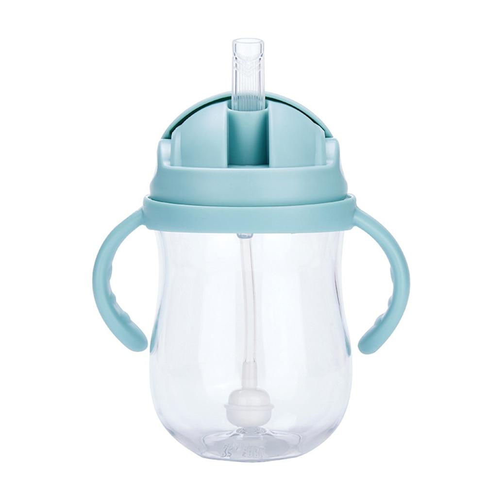 Suction Cups Milk Straw With Handles Training Feeding Bottle Silicone Drinking Wide Mouth Bottle for Kids and Baby