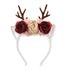 Luxury Christmas Antler Baby Girl Headbands Hair Accessories Xmas Deer Ear Flower Crown Hairband for Newborn Baby