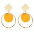 New Korean Heart Statement Drop Earrings  For Women In Fashion Vintage Geometric Acrylic Dangle Hanging Earring Jewelry Style