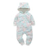 Modern High Quality Newborn Infant Baby Clothes Fleece Jumpsuit Boys Romper Hooded Jumpsuit Bear For Kids