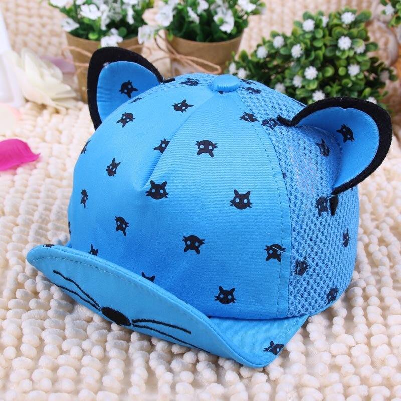 Modern fashion Cute Baby Caps Cute Ear For Baby Girl/Boy Beach Sun Hats Children with Adjustable Snapback Hat For Kids