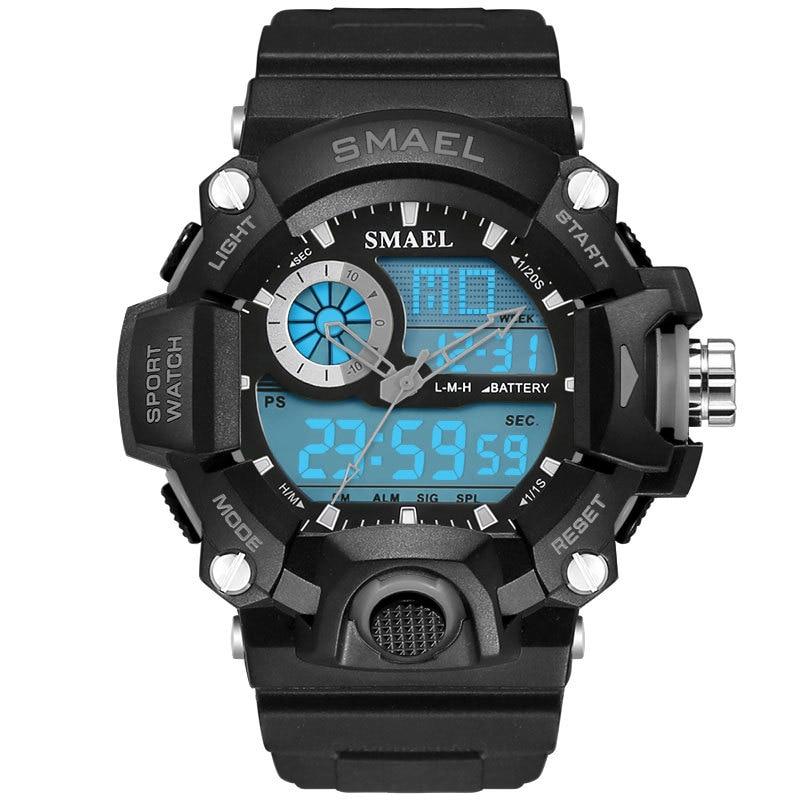 Sport Famous Watch for Men Military Army Watch With Led Digital Display Analog Shock and Alarm clock and Night Mode