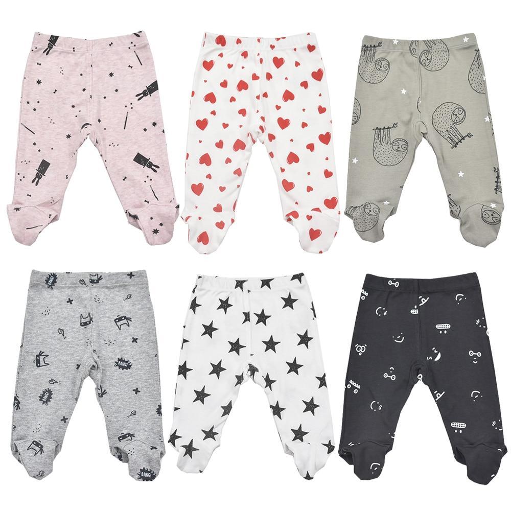 Baby Trousers 0-18 Month Cotton Cute Printed Spring Autumn Unisex Casual Footed Baby Boys Pant Infant Girl Pants Newborn Trouser