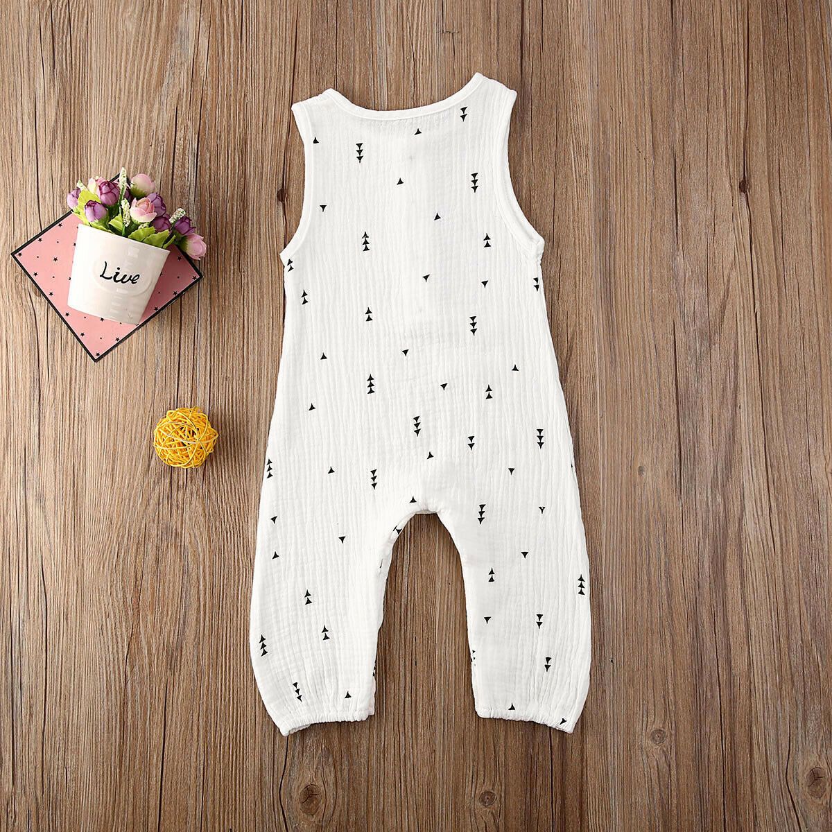 Baby Romper Sleeveless Newborn Baby Girl Boy Clothes Cactus Print Romper Jumpsuit Soft Baby Outfit One Piece Jumpsuit Pajamas