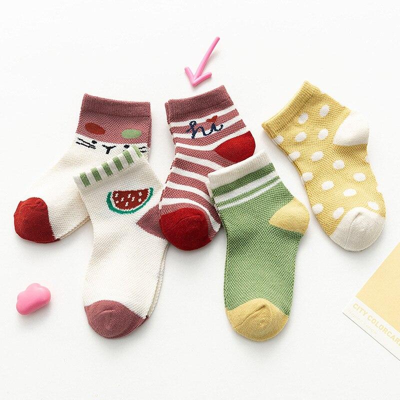 5Pairs Newborn Cotton infant Anti-slip floor socks for Boys/Girls Cute Cartoon animal Baby Toddler Socks For Baby and Kids