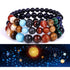 Galaxy Solar System Bracelet Universe Nine Planets Natural Stone Stars Earth Moon Bracelet For Women Man Fashion Jewelry