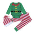 Modern Luxury Christmas Print Long Sleeve Striped Plaid Romper Pants Hat 3pcs For Baby Boys Girls