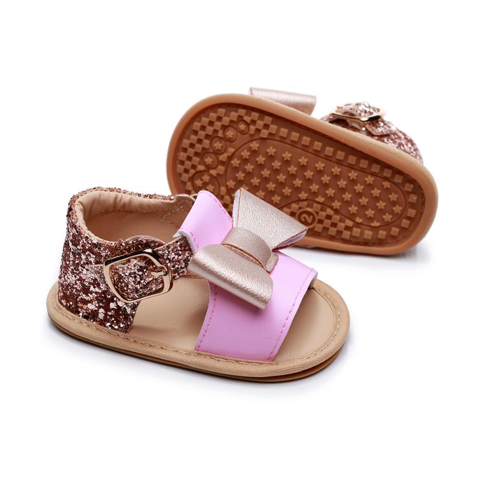 Baby Kids Girl Sandals Pre Walker Newborn PU Leather Soft Sole Shoes Bowknot Girls Shoes