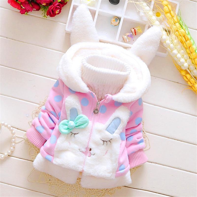 Luxury Modern Girls Winter Jackets Newborn Coat Hooded Baby Jacket For Girls