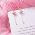 New Elegant Geometric Heart Crystal Long Drop Earrings For Women With Cute Delicate Zircon