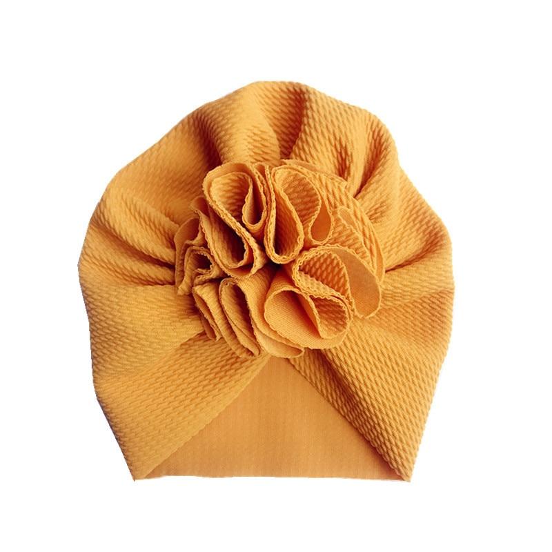 Cute Flower Headband Turban Soft Beanie Hat Infant Toddler Headwear Baby Hair Accessories for Newborn Baby