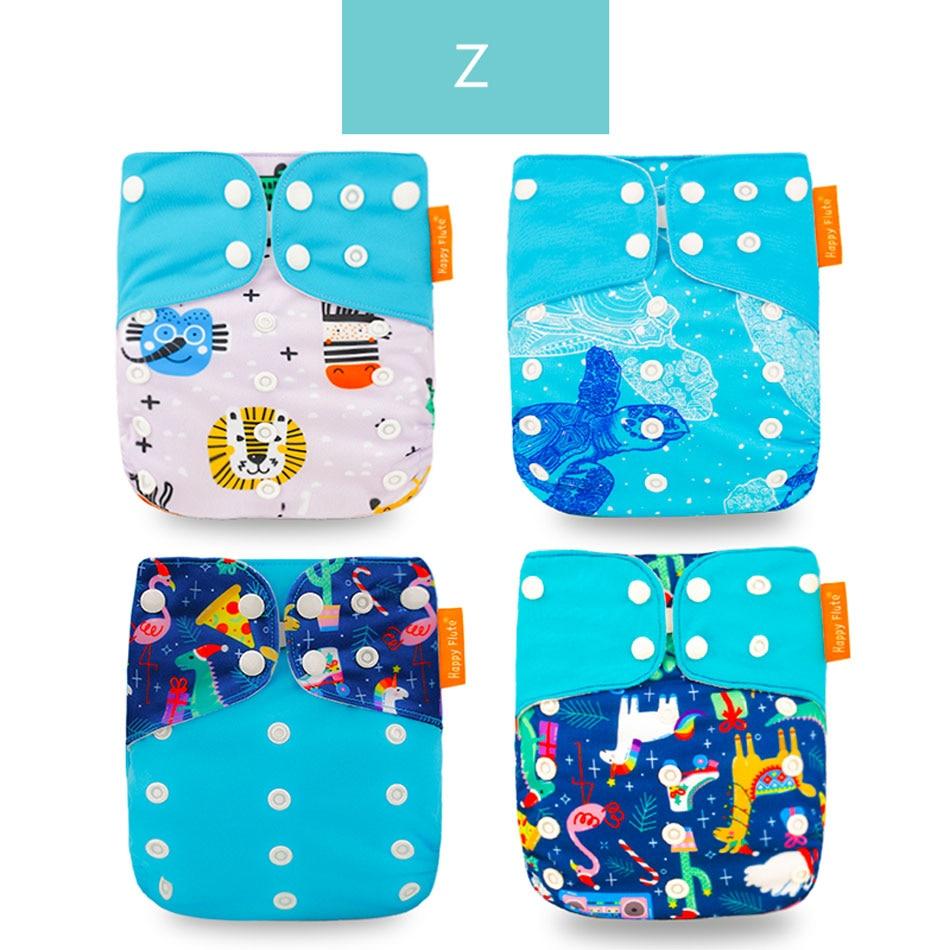 4pcs/set Washable Eco-Friendly Cloth Diaper Cover Adjustable Nappy Cloth Diapers Cloth Nappy For Baby Boys and Grils Baby