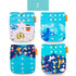 4pcs/set Washable Eco-Friendly Cloth Diaper Cover Adjustable Nappy Cloth Diapers Cloth Nappy For Baby Boys and Grils Baby