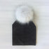 Kids Girls Solid Hat With Pompon Baby Beanie Pompom Cap Children's Accessories In Modern New Design