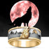 Luxury Modern Two Tone Gold Colour Silver Colour  Wild Viking Wolf Ring Fashion Mens In New Luxury Band Jewelry Design