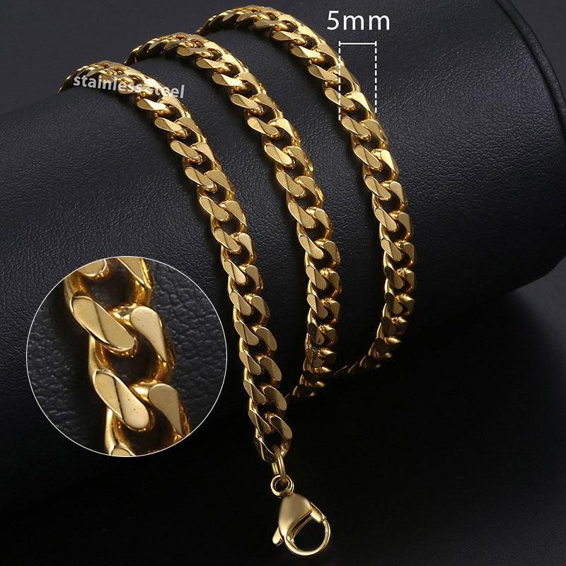 Initial Letter Pendant Charm Gold Necklace for Women And Men Link Chain Jewelry Personalized Neckalce Excellent Gift for Her and Him