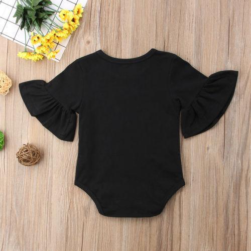 Luxury Modern Baby Girl Bodysuit Unique Cute Flared Sleeve Playsuit Jumpsuit In Elegant Deisgn