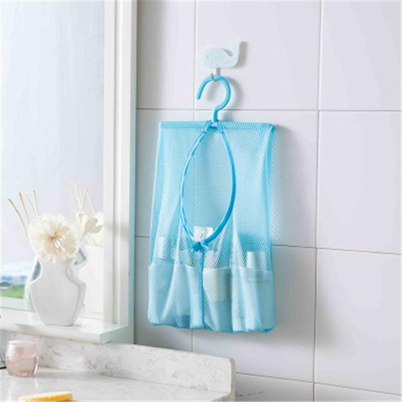 Bathroom Multifunctional Hanging Storage Mesh Bags Eco-Friendly Mesh Bath Toys Baskets For Bathroom For Storage Items