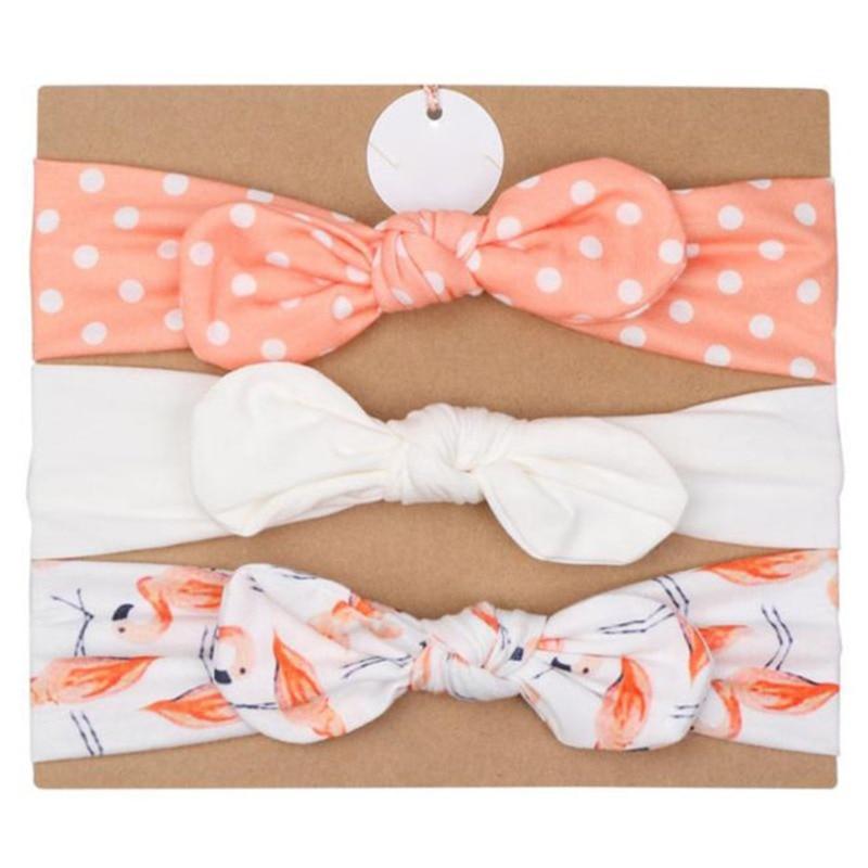 Modern Mother & Daughter Rabbit Ears Bow Hair Bands Cloth Headband Bowknot Headwear Bow