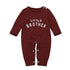 Newborn Baby Button Letter Long Sleeve Romper / jumpsuit for baby girls and boys.