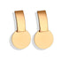 New Modern Korean Statement Round Luxury Earrings For Women Perfect Geometric Elegant Gold Shell Fluff Dangle Drop Earrings