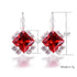 Modern Crystal Square Luxury Earrings For Women Epic Red, Blue, New Fashion Accessories Greata For Party Elegant Jewelry