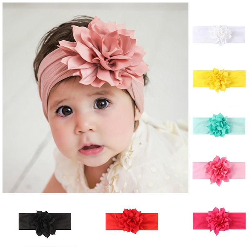 Modern Baby Headband Turban Flower Bow Newborn Baby Girl Headbands Elastic hairband For Girls Baby