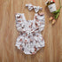 Baby Summer Clothing Infant Newborn Baby Girl Floral Romper Sleeveless Ruffled Jumpsuits With Headband