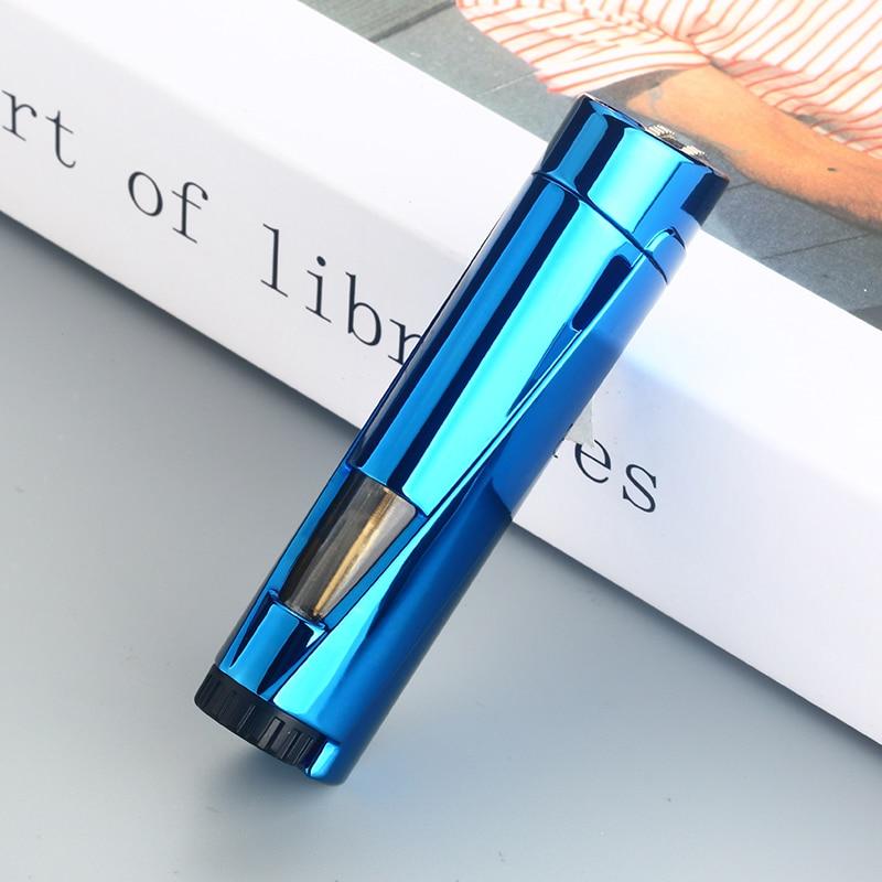 NEW Modern Luxury Grinding Wheel Three Torch Turbo Lighters For Cigarettes Accessories Cigar Smoking Lighters New Metal Design