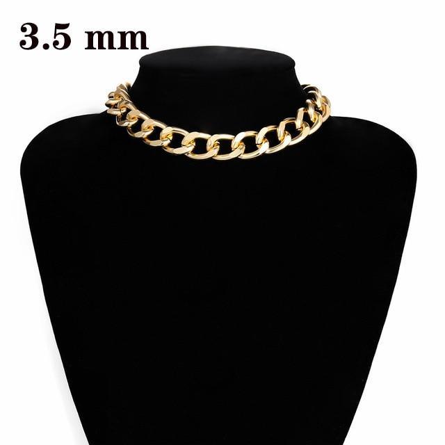 Luxury Gold and Slver Big Elegant Stailless Steel Punk Gold Choker Chain Necklace For Women Luxury Jewelry Perfect Gift For Girls