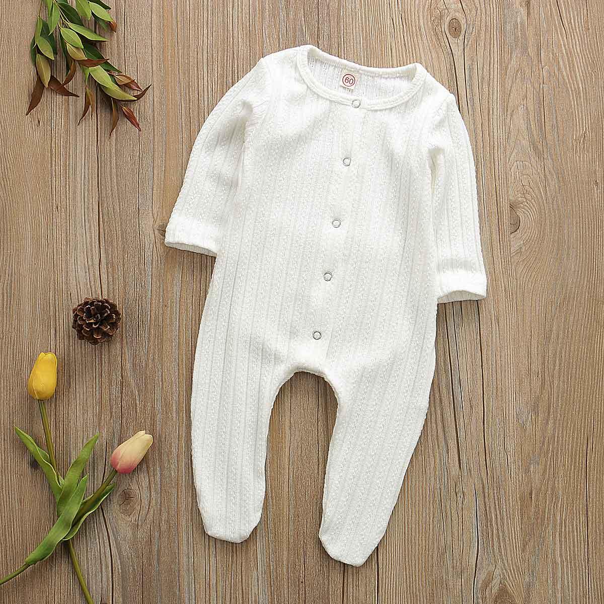 Newborn Baby Boy Girl Long Sleeve  Cotton Romper Jumpsuit Playsuit One Pieces Baby Clothes 0-9M In Famous Holidays Pajamas Style