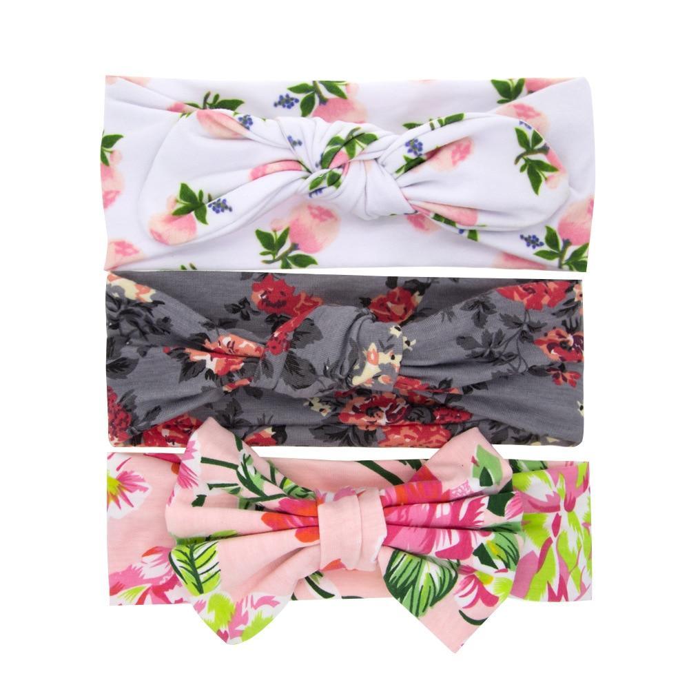 Fashion Baby Nylon Bow Headband Newborn Bowknot Round Ball Head wrap Flower Turban Girls Hair Bands Bow For Kids