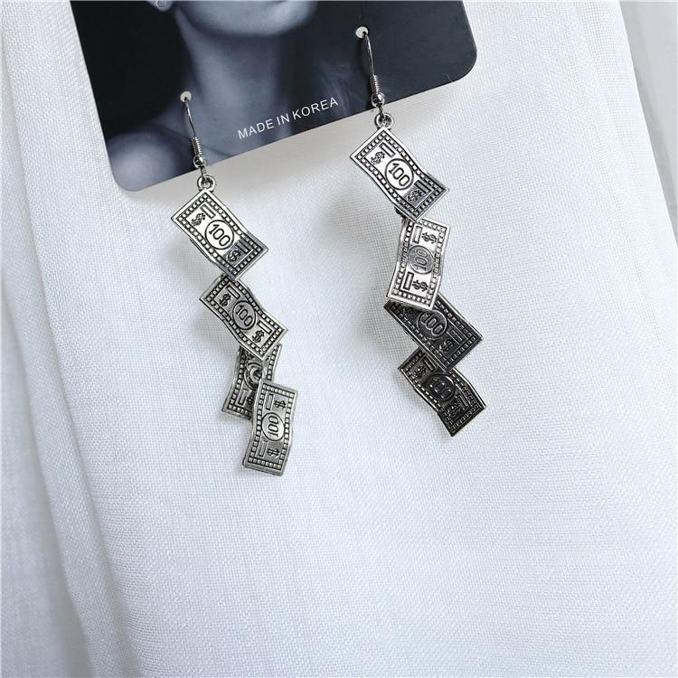 Luxury Punk Sliver Drop Earrings With Creativity Jewelry Accessories For Women In Simple Fashion Design