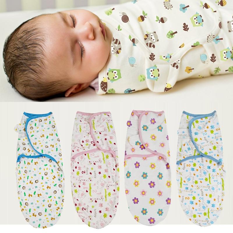 100% Cotton Baby Swaddle Wrap Blanket Newborn Infants Baby Envelop Sleep Bag Sleepsacks For Girls