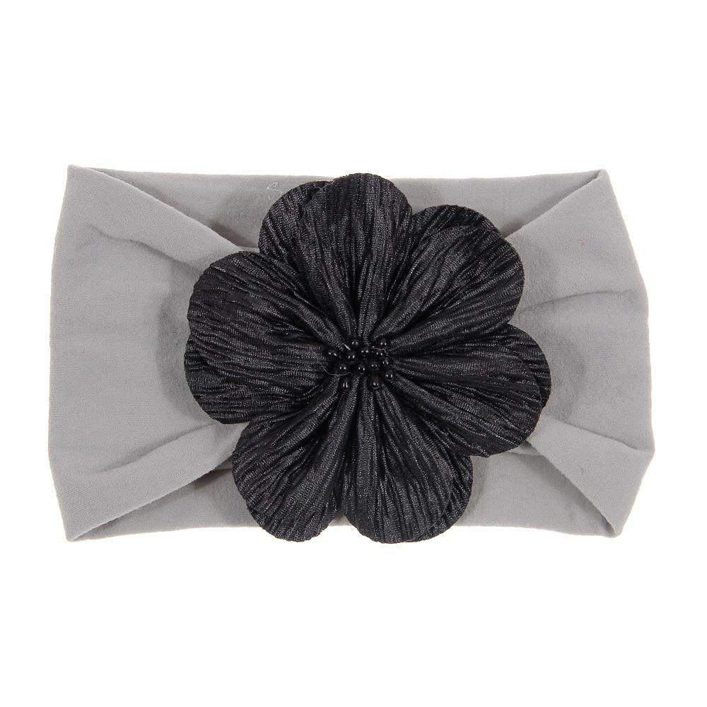 Cute 1PCS Baby Girls Lotus Flower Nylon Headband Knot Elastic Newborn Toddler Headwraps Kids Hair Accessories Gifts