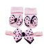 Luxury Modern Big Stretch Hair Band Crown Flower Slip Soft Cotton Socks Two-Piece Kids Children's Headwear For Girls