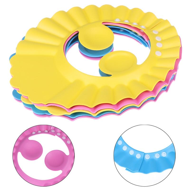 Shampoo Cap Sheild Durable Baby Bath Visor Hat Adjustable Baby Shower Protect Eye Water-proof For Kids