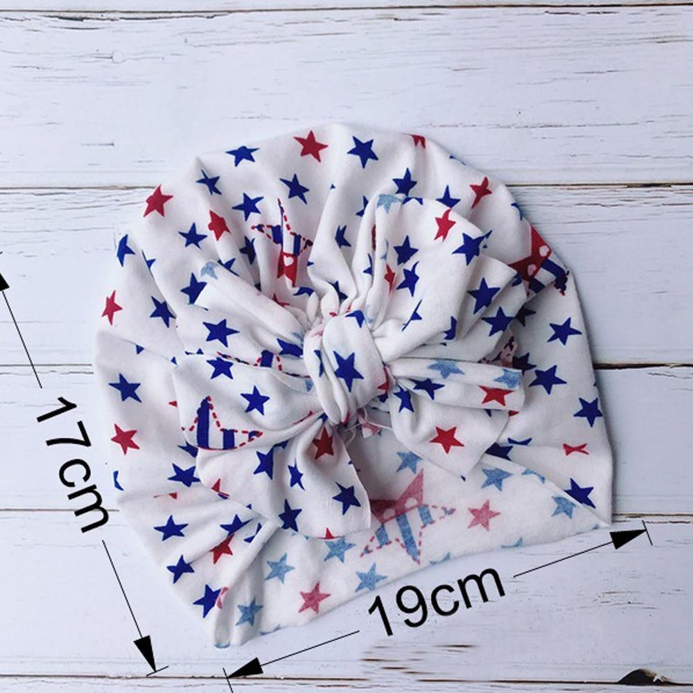 Cute Baby Hat Toddler Kids Soft Cotton Turban Beanies Hat Boy Girl Floral Bowknot Head Wraps