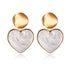 New Korean Heart Statement Drop Earrings  For Women In Fashion Vintage Geometric Acrylic Dangle Hanging Earring Jewelry Style