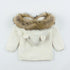 Modern Luxury Winter Warm Newborn Baby Boy Girl Knit Hooded Coat Fur Collar Jacket Clothes FOr Boys and Girls