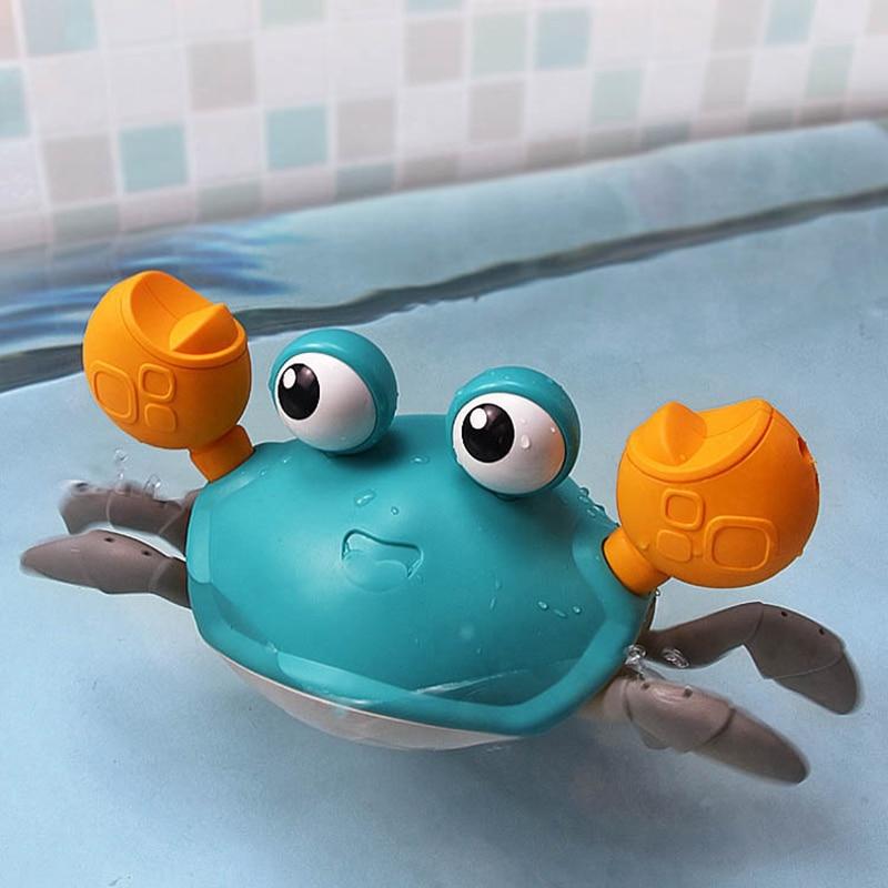 Bath Toys Crab Clockwork Baby Infant Water Beach Toys For Baby Bath Tub Swim Shower Game Bathroom Toy For Kids