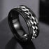 Luxury Chain Cool Stainless Steel Rotatable Men Ring High Quality Spinner Chain Punk Men Jewelry Style for Party Gift