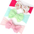 Summer Cute Floral Bows Baby Girl Headbands Elastic Bowknot Newborn Hair Band Turban Set Hair Accessories Bow Set For Kids