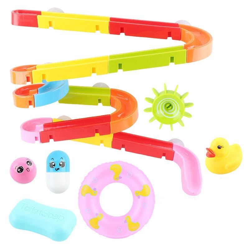 Bath Toys Suction Cup Marble Race Orbits Track Kids Bathroom Bathtub Play Water Toy Shower Games For Kids