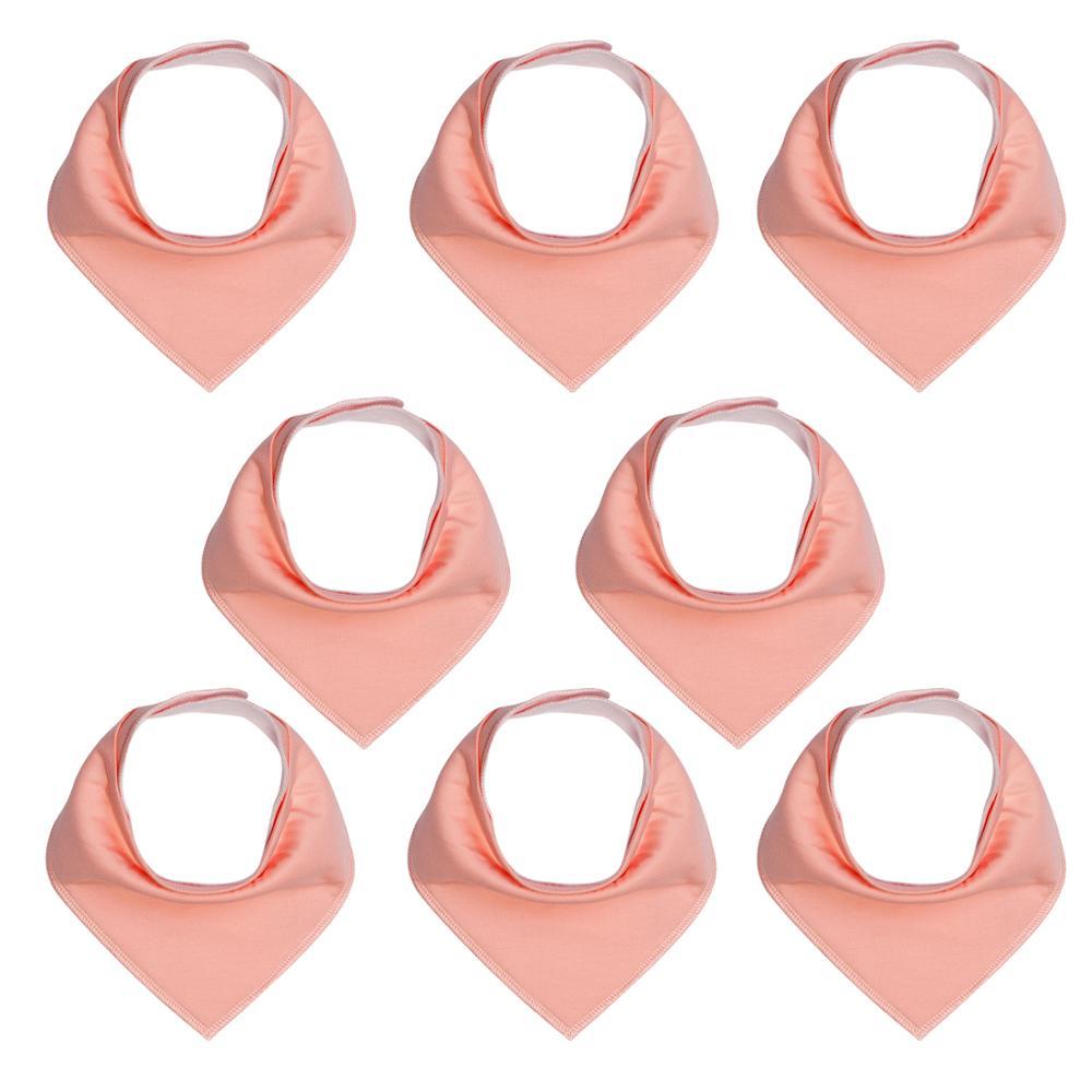 8PCS/SET Pack Baby Bandana Organic Absorbent Soft Cotton Drool Bibsfor Teething And Feeding Bib For Baby and Kids Feeding