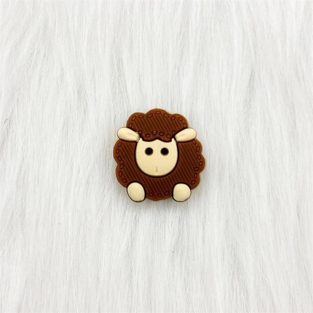 5pcs Animals Cartoon Silicone  Teething  Sheep   For Children Newborn Baby Teether For Teeth