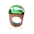 Epic Handmade Luxury Wedding Wood Resin Stone Ring Elegant With Magnificent Fantasy Secret Magic Landscape Wooden for Women and Men