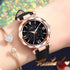 Women Casual Leather Ladies Watch Quartz Wrist Watch Starry Sky Female Clock For Women and Lady and Girls