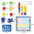 Coolplay 100x100cm Magic Water Drawing Mat Doodle Mat & 4 Drawing Pens & 1 Stamps Set Painting Board Educational Toys for Kids